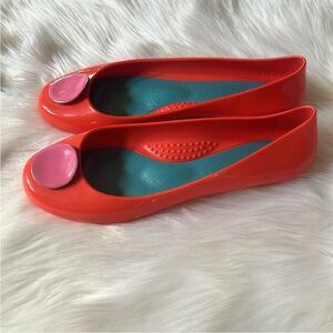 Oka b. Orange Jelly Ballet Flats